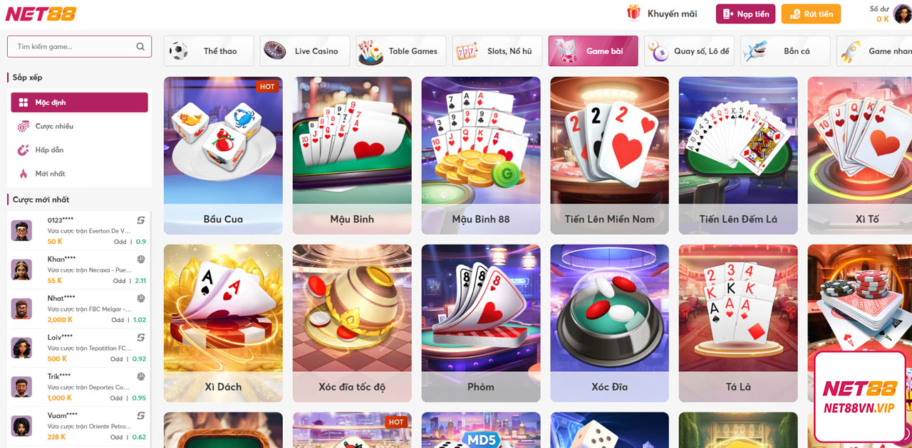 GAME BÀI NET88 - NET88VN - NET88 CASINO